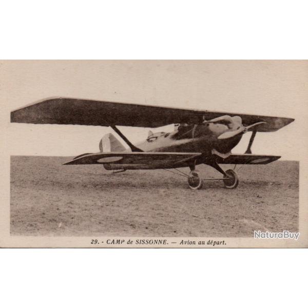 Carte postale ancienne Camp de Sissonne - Avion au d�part. - N�8846