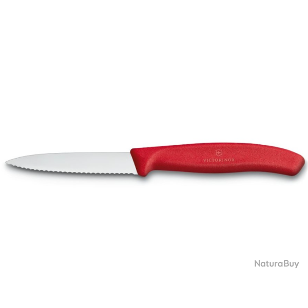 Victorinox Swiss Classic 6.7631.C1 - Couteau d'Office Dent� 8 cm manche rouge