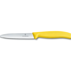 Victorinox Swiss Classic 6.7708.C1 - Couteau d'Office lame lisse 10 cm - manche Jaune