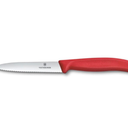 Victorinox Swiss Classic 6.7731.C1 - Couteau d'Office Dent&eacute; 10 cm manche - Rouge