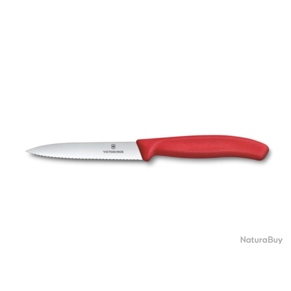 Victorinox Swiss Classic 6.7731.C1 - Couteau d'Office Dent� 10 cm manche - Rouge