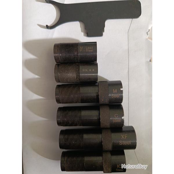 Lot Chokes Baikal C12 Rallong�s + Interne + Cl� d'origine (MP153 / MP155)