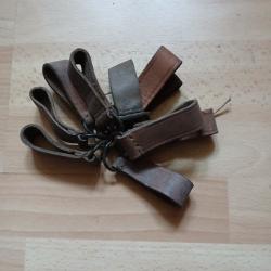 Lot de passant pour ceinturon cuir arm&eacute;e Fran&ccedil;aise