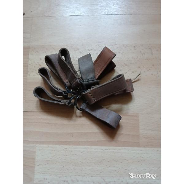 Lot de passant pour ceinturon cuir arm�e Fran�aise