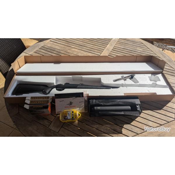 Pack Carabine a verrou Winchester XPR 30-06, silencieux Browning IR34, kit nettoyage, 48 balles