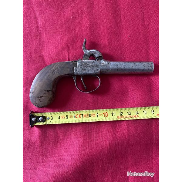 pistolet de coffre a percussion XIXe si�cle