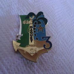 insigne 21&deg; R.I.Ma R.I.C.M ops daguet  infanterie de marine et chars  /  fia lyon