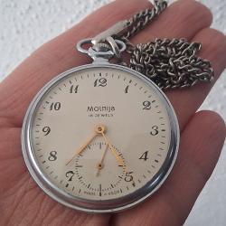 MOLNIJA MONTRE DE POCHE M&Eacute;CANIQUE MADE IN URSS 1970 BON &Eacute;TAT
