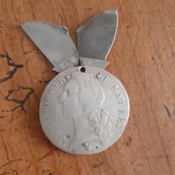 Couteau Monnaie ELOI PERNET sur &Eacute;cu Argent Louis XV 1762