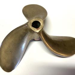 Ancienne H&eacute;lice de Bateau Marine Tripale Bronze Massif D&eacute;but 1900 Collector
