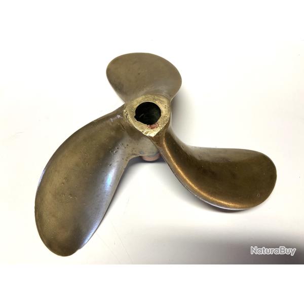 Ancienne H�lice de Bateau Marine Tripale Bronze Massif D�but 1900 Collector