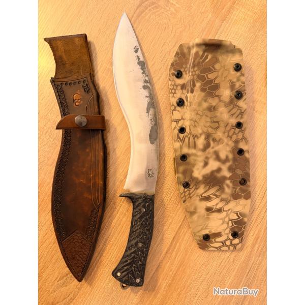 Couteau Kukri tactique de l'artisan Pierre Henri Monnet