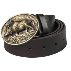 Ceinture FRITZMANN cuir marron sanglier 30707-13