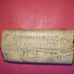 Paquet en papier de 6 Cartouches calibre 11MM Gras Militaire Tir  - Ann&eacute;e 1884 - Marquage VE_5 27_84