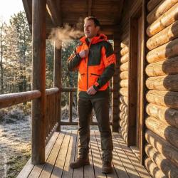Veste Chiruca Isis orange et verte &agrave; renforts ARMOTEX L