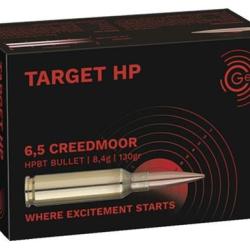 Cartouches Geco target Cal 6.5 creedmoor HP 130 gr 8.4 g