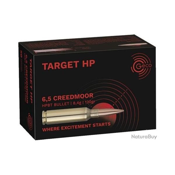 Cartouches Geco target Cal 6.5 creedmoor HP 130 gr 8.4 g