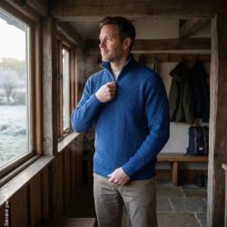Pull camionneur Coyote indigo doubl&eacute; micropolaire 2XL