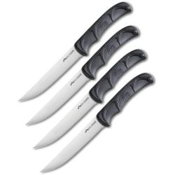 Couteaux de Table Outdoor Edge Wild Game Lame Acier 420J2 Manche Noir Lot de 4 OESTK4C