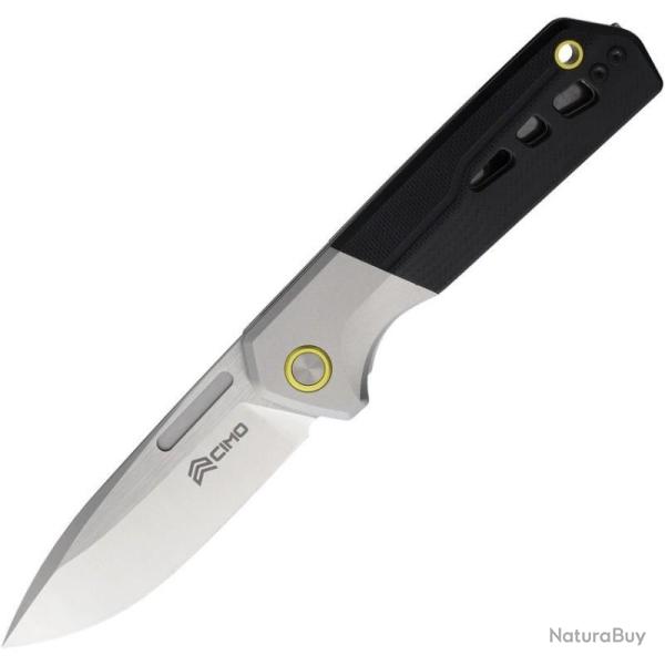 Couteau Pliant Cimo HydroStride Trace Lame Acier 14C28N Manche Aluminium Gris Linerlock CCMHRSTRTRC