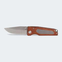 Couteau Pliant Cimo Colombo Lame Acier Inox Manche Bois Linerlock Br&eacute;sil CCMCO178MD