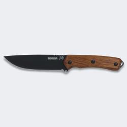 Couteau Fixe Cimo 4041/5 Lame Acier Inox Manche Bois &Eacute;tui Cuir Br&eacute;sil CCM40415MAD