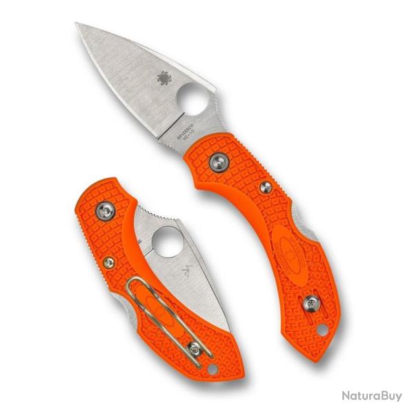 Couteau Pliant Spyderco Dragonfly 2 Lame Acier VG-10 Manche FRN Lockback Japon SC28POR2