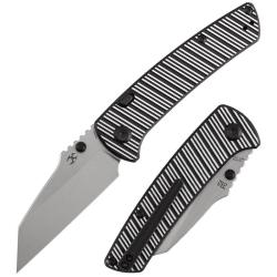 Couteau Kansept Main Street Lame Wharncliffe Acier Elmax Manche Aluminium Noir Top Liner K1015H4