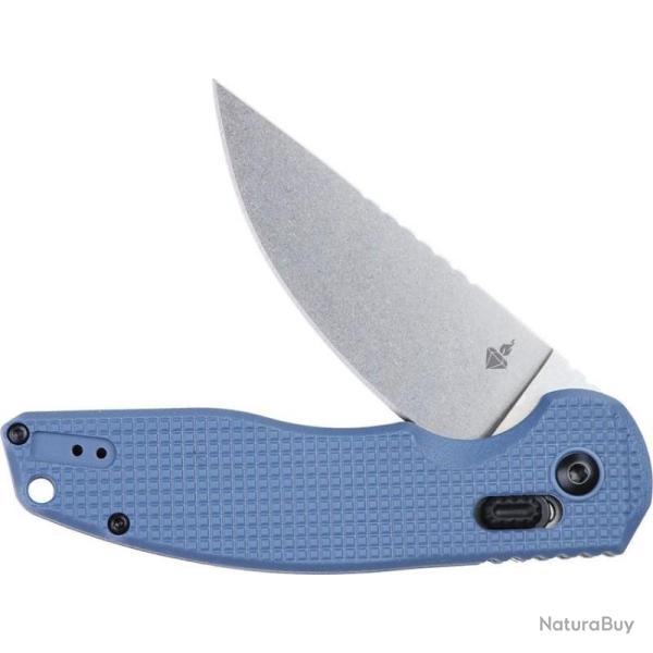 Couteau Pliant DOTS Gear Stevia Lame Acier 8Cr14MoV Manche FRN bleu-gris textur� Crossbar Lock