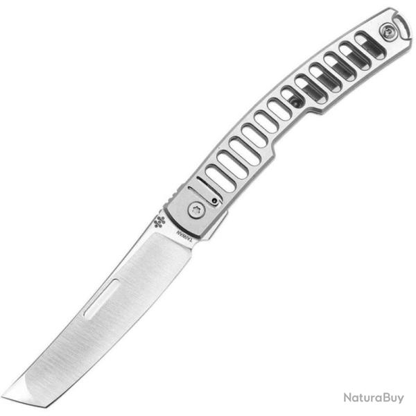Couteau Pliant DOTS Gear Nagiryu Lame Acier LC200N Manche acier inoxydable gris Double Detent