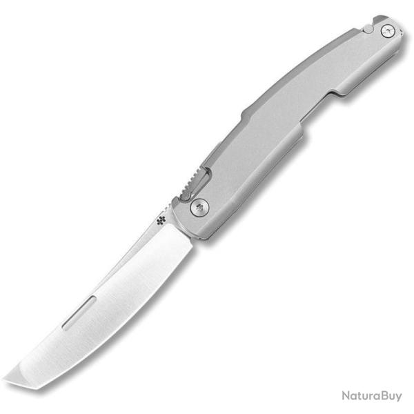 Couteau Pliant DOTS Gear Kazekiri Lame Acier S35VN Manche titane gris Slip Joint DTSA10641A