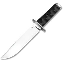Couteau Fixe DOTS Gear Ginja Lame Acier Bohler K340 ISODUR Manche G10 noir sculpt&eacute; Etui Nylon