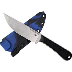 Couteau Fixe DOTS Gear Survival Crafter Lame Acier K110 Manche G10 noir textur&eacute; &Eacute;tui Nylon DFA130903