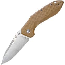 Couteau Pliant DOTS Gear Hercules Lame Acier K110 Manche G10 tan LinQ Lock DFA104901