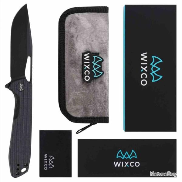 Couteau Wixco Ragnar Lame Acier 14C28N Manche G10 noir Liner Lock WXC11A