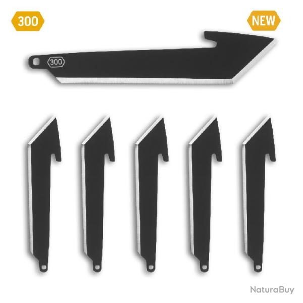 Pack de 6 Lames Tanto 3'' Noir Outdoor Edge Acier 420J2 S�rie 300 OERRT30K6C