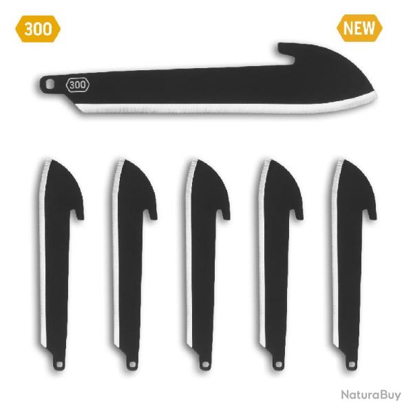 Pack de 6 Lames Sheepsfoot 3'' Noir Outdoor Edge Acier 420J2 S�rie 300 OERRSF30K6C