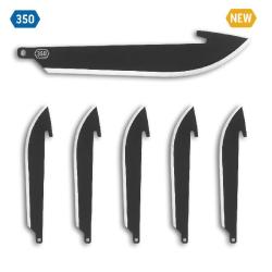 Pack de 6 Lames Drop Point 3,5'' Noir Outdoor Edge Acier 420J2 S&eacute;rie 350 OERR35K6C