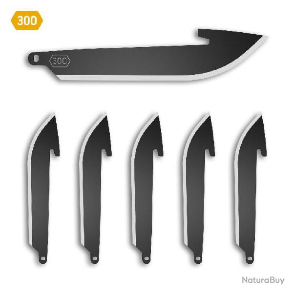 Pack de 6 Lames Drop Point 3'' Noir Outdoor Edge Acier 420J2 S�rie 300 OERR30K6C