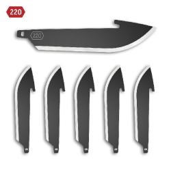 Pack de 6 Lames Drop Point 2,2'' Noir Outdoor Edge Acier 420J2 S&eacute;rie 220 OERR22K6C