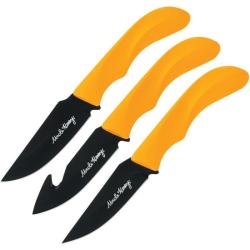Set Schrade Uncle Henry Hunting 3 Couteaux Fixes Lame Acier Inox Manche ABS SCHP1183290