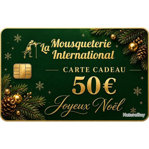 CARTE CADEAU NO�L 50 &euro;