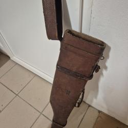 &Eacute;tui fusil ancien cuir