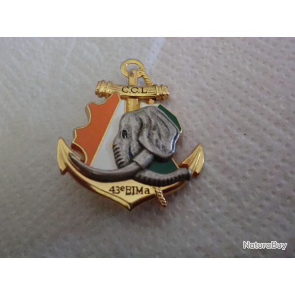 insigne  43� BIMa bataillon d'infanterie de marine / arthus bertrand paris