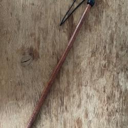 Makila basque Ainciart Bergara (Larressore) 1999, n&eacute;flier et maillechort, 95 cm