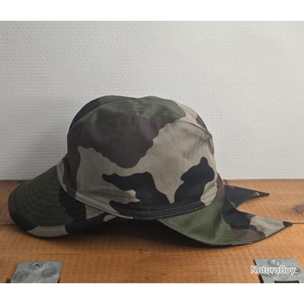 Casquette de brousse � couvre nuque en camouflage arm�e fran�aise souple et pliante (pas une copie)