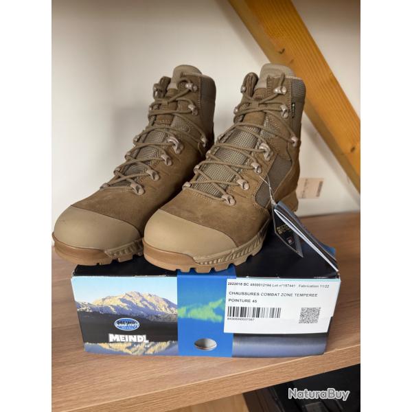 Chaussures de combat zone temp�r�e  t. 45 gore tex Meindl