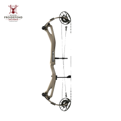 Arc &agrave; poulie Mach 34 Carbon EC2 - PSE - 50-60# / Droitier / Tan W/ Sub Alpine Limbs