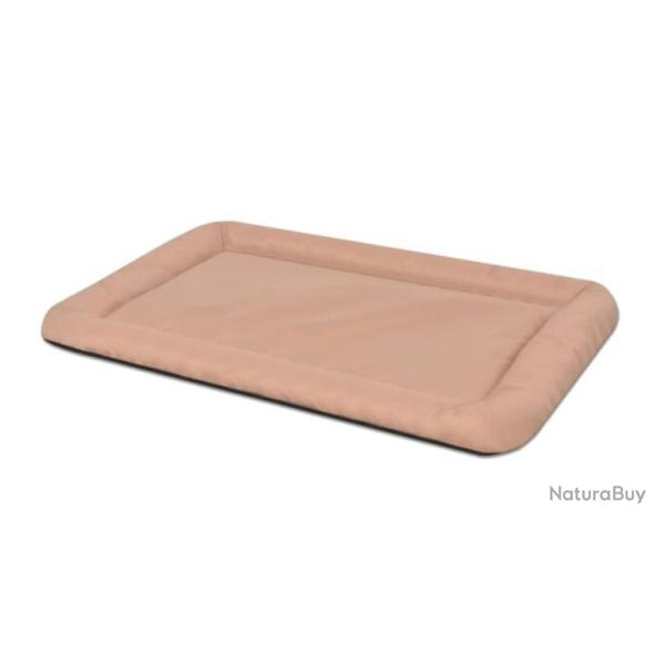 Matelas chien tissu Oxford beige 55x35 cm taille M hydrofuge antid�rapant