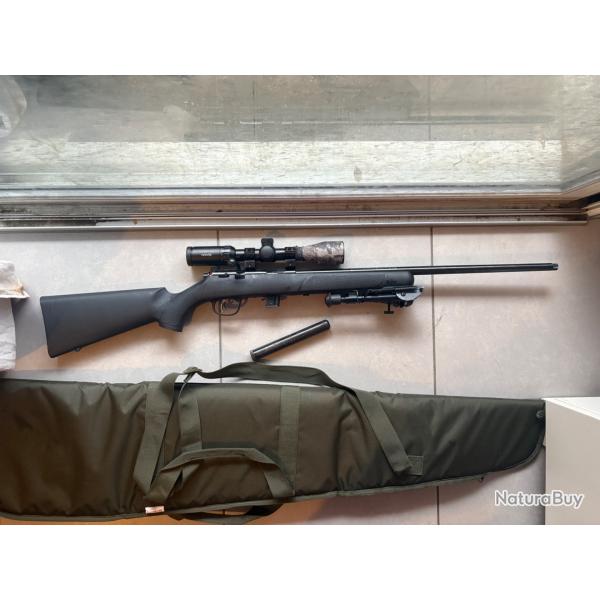 Marlin XT-22RZ .22 LR + lunette Hawke 3-9x40 + bipied